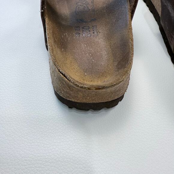 Birki's‎ by Birkenstock Tahiti Brown Double Strap Sandals EU 39 US 8 Narrow - Picture 5 of 10